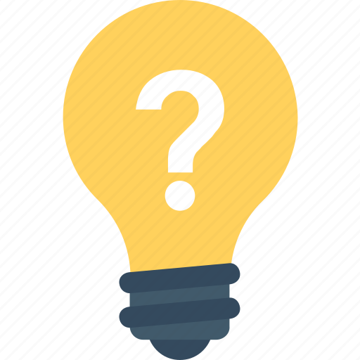 Light Bulb With Question Mark Png