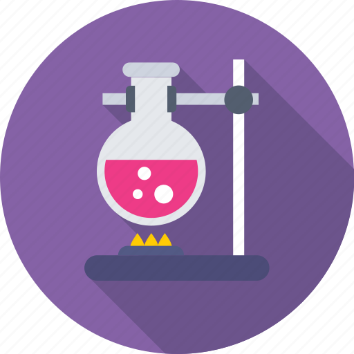 Conical flask, flask, lab experiment, lab research, spirit lamp icon - Download on Iconfinder