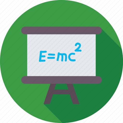Easel board, einstein formula, emc2, formula, scientific formula icon - Download on Iconfinder