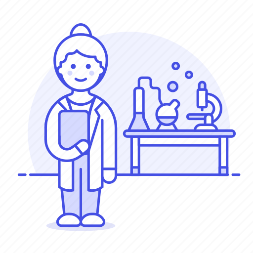 Equipment, scientist, laboratory, lab, science, woman, glassware icon - Download on Iconfinder