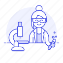 erlenmeyer, experiments, flask, lab, rack, science, scientist, technology, test, tubes, woman