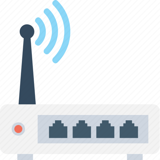 Internet, wifi modem, wifi router, wifi signals, wireless icon - Download on Iconfinder