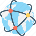 global coverage, global network, globe, map, planet