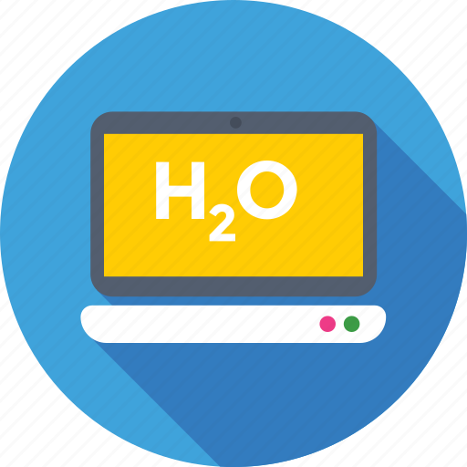 Formula, h2o, laptop, online study, water formula icon - Download on Iconfinder