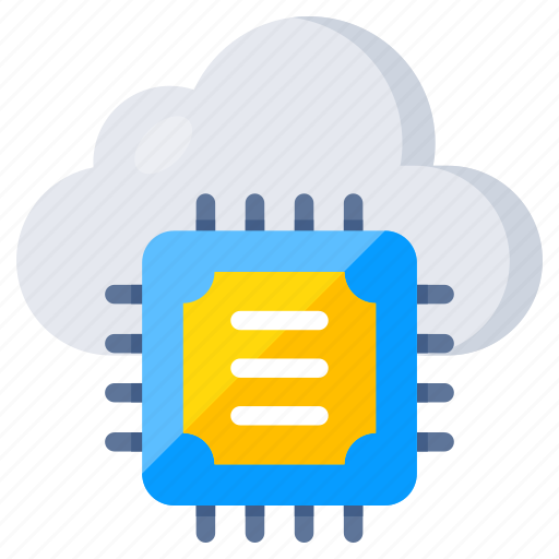 Cloud cpu, cloud processor, cloud chip, cloud microchip, microprocessor icon - Download on Iconfinder