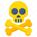 danger, crossbones, skull, cranium, skeleton