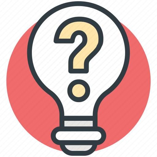 Energy, idea, innovation, light bulb, question sign icon - Download on Iconfinder