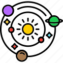solar, system, planets, space, sun, universe