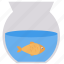 bowl, aquarium, glass, fish 