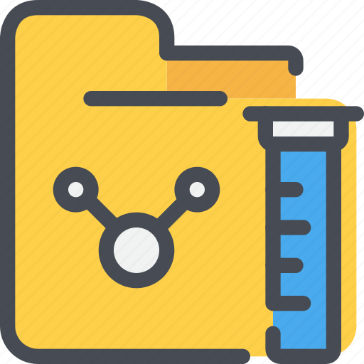 Chemistry, document, file, flasks, folder, laboratory, science icon - Download on Iconfinder