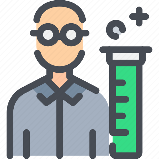 Chemistry, flasks, laboratory, person, science, test, tube icon - Download on Iconfinder
