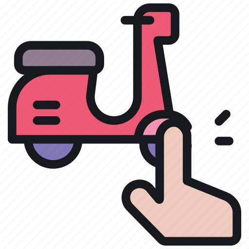 Scooter, choose, select, touch, hand, finger, interaction icon - Download on Iconfinder