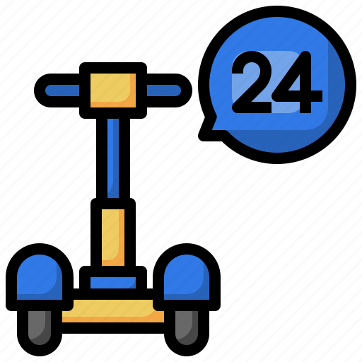 Hours, time, scooter, transportation, excercise icon - Download on Iconfinder