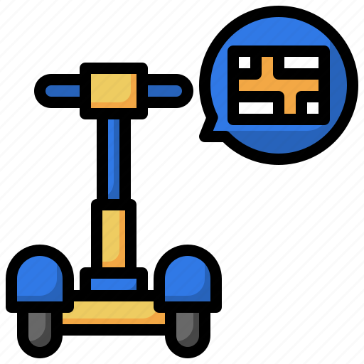 Map, street, scooter, transportation, excercise icon - Download on Iconfinder