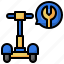 repair, wrench, scooter, transportation, excercise 