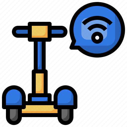 Wifi, network, scooter, transportation, excercise icon - Download on Iconfinder