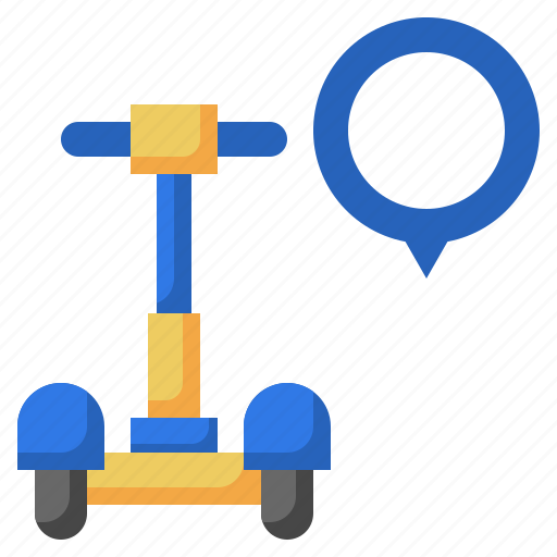 Pin, location, scooter, transportation, excercise icon - Download on Iconfinder