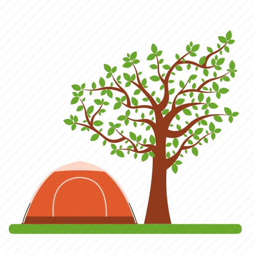 Orange, camping, tent, camp, outdoor, holiday, hiking icon - Download on Iconfinder