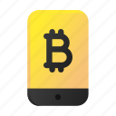 bitcoin, tablet, phone 
