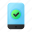 phone, tablet, login screen, verified, ipad, check mark, approved 