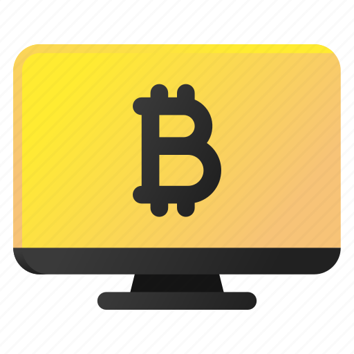 Bitcoin, tv, pc, display, computer, screen, monitor icon - Download on Iconfinder
