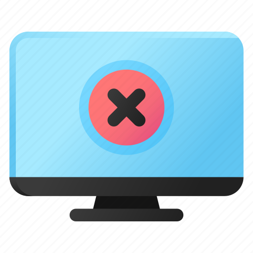 Cross, tv, pc, screen, error, computer, display icon - Download on Iconfinder
