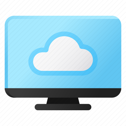 Tv, screen, cloud, gaming, pc, display, airplay icon - Download on Iconfinder