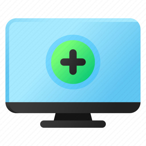 Plus, tv, pc, screen, add, display icon - Download on Iconfinder