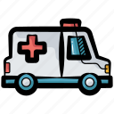 ambulance, hospital wagon, mobile hospital, emergency vehicle, healthcare