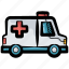 ambulance, hospital wagon, mobile hospital, emergency vehicle, healthcare 