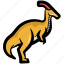 parasaurolophus, parasaurolophus dinosaur, dinosaur, extinct animal, raptor 