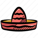 mexican hat, sombrero, sombrero hat, mexican sombrero, headwear