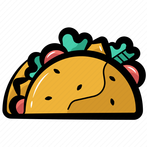 Taco, mexican taco, mexican food, wrap taco, tortilla wrap icon - Download on Iconfinder