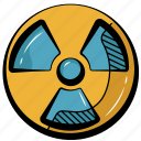 nuclear sign, nuclear, nuclear caution, nuclear energy, radioactivity
