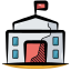 embassy, building, office, architecture, estate, construction, campsite, refugee 