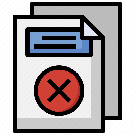 Cancel, failed, project, error, document icon - Download on Iconfinder