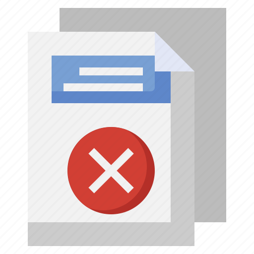 Cancel, failed, project, error, document icon - Download on Iconfinder