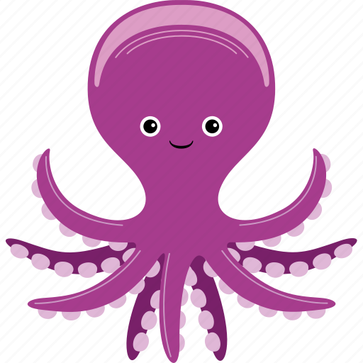 Octopus, cartoon, ocean, aquatic, underwater, cute, wildlife icon - Download on Iconfinder