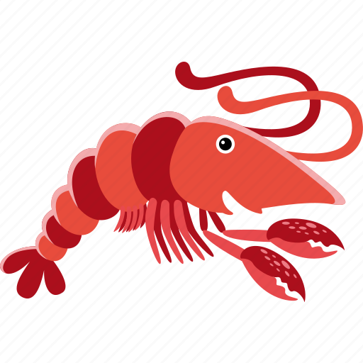 Shrimp, cartoon, ocean, aquatic, underwater, cute, wildlife icon - Download on Iconfinder