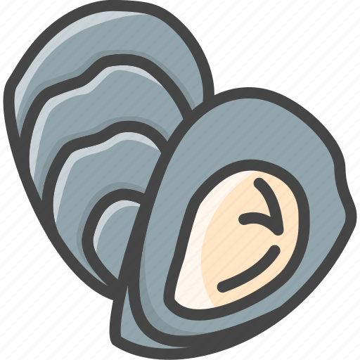 Filled, fish, food, outline, oyster, seafood icon - Download on Iconfinder