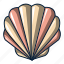 cartoon, logo, object, sea, seashell, shell, shellfish 