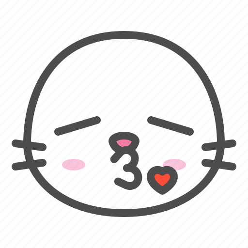 Animal, avatar, emoji, face, kiss, seal icon - Download on Iconfinder