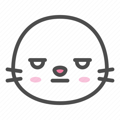 Animal, avatar, bored, emoji, face, seal icon - Download on Iconfinder