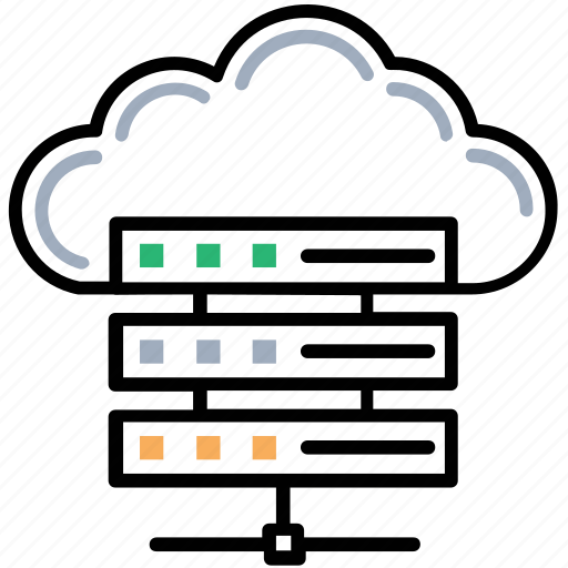 Cloud dbms, cloud hosting, cloud server, cloud shared information, cloud storage icon - Download on Iconfinder