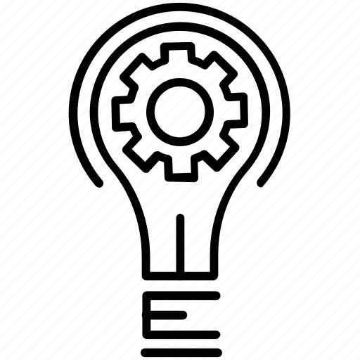 Gear inside bulb, innovation, innovative ideas, seo planning, strategic planning icon - Download on Iconfinder