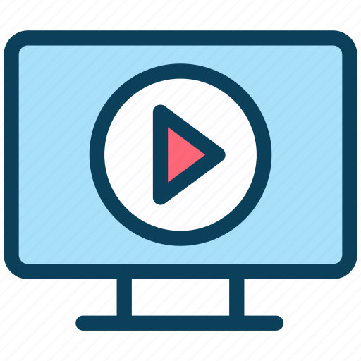 Seo, media play, video, monitor, streaming icon - Download on Iconfinder