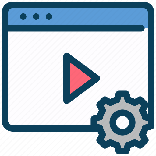 Seo, media play, web, setting, video, streaming icon - Download on Iconfinder