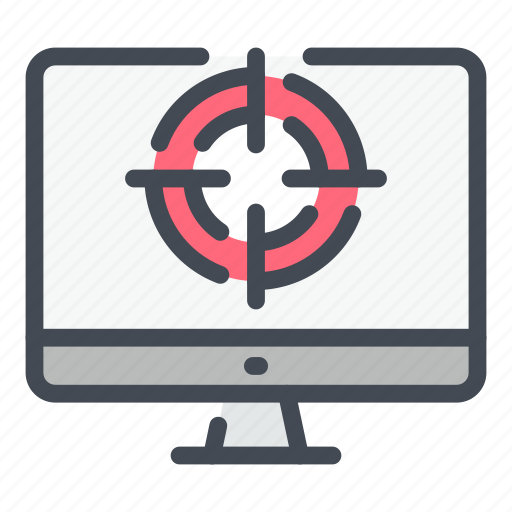 Computer, pc, target, aim, audience, goal icon - Download on Iconfinder