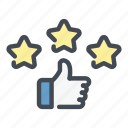 thumb, hand, like, star, review, feedback, rating