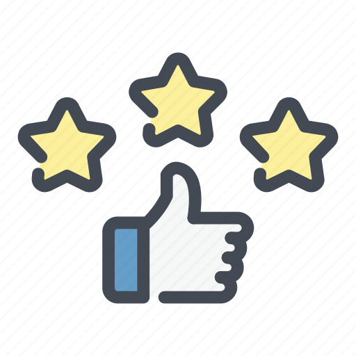Thumb, hand, like, star, review, feedback, rating icon - Download on Iconfinder